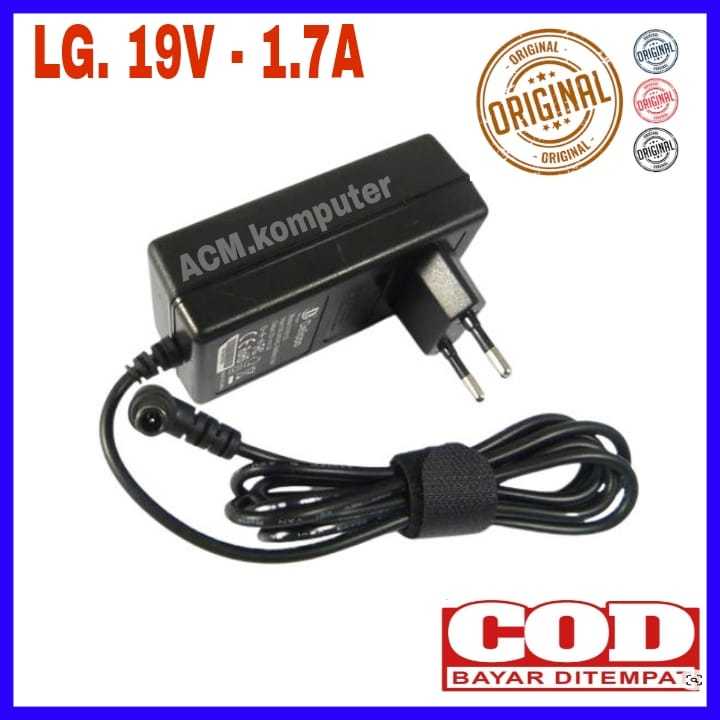 Adaptor Adapter TV Monitor LED LCD LG 19V 1.7A FOR TV LG 22" 24"29"32"