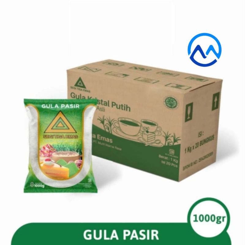 

Gula Kristal Putih Cap Segi Tiga Emas 1kg / Dus