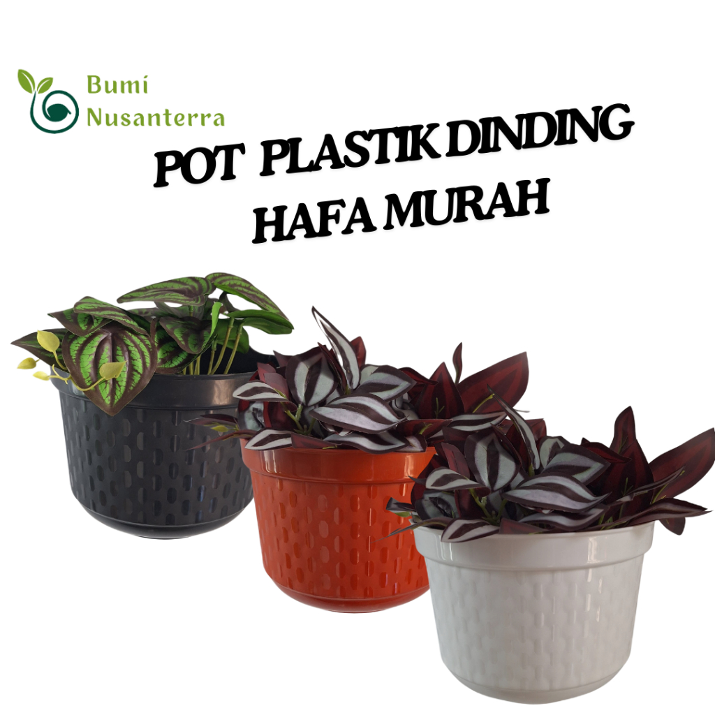 Pot Bunga Tanaman Hias Dinding Hafa | Pot Plastik Dinding | Bumi Nusanterra