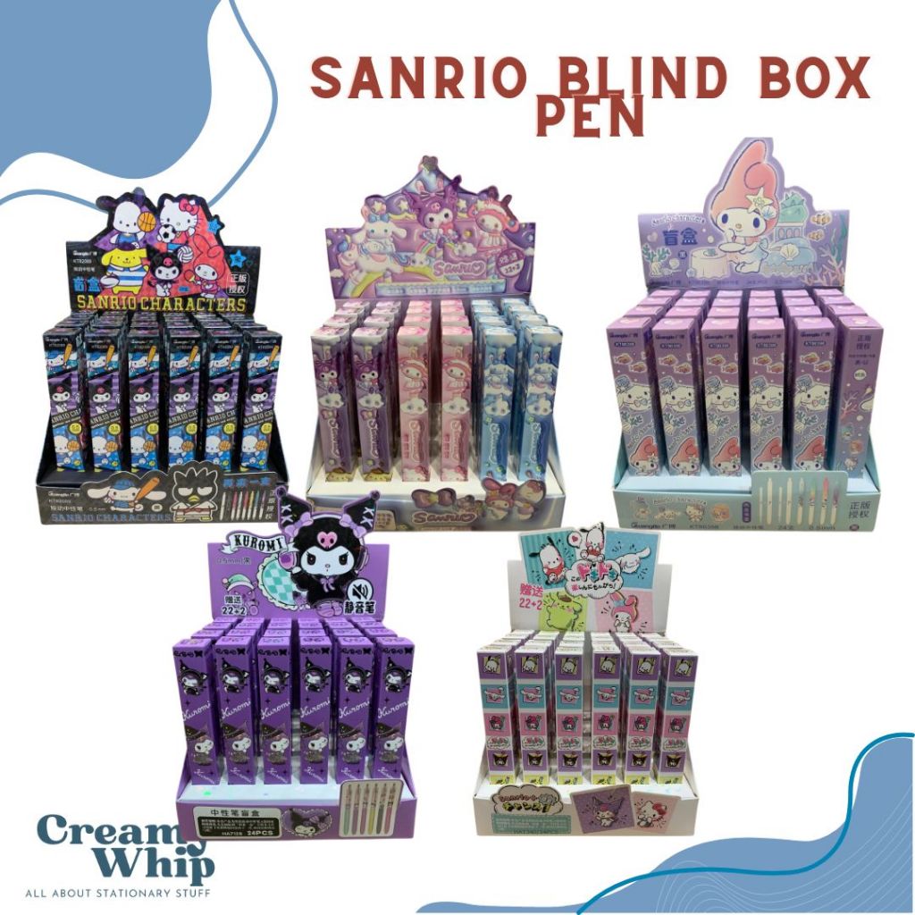 

Sanrio Cute Pen Blind Box Black Pen 0.5 MM Tip Pulpen Unik Lucu Pulpen Kekinian