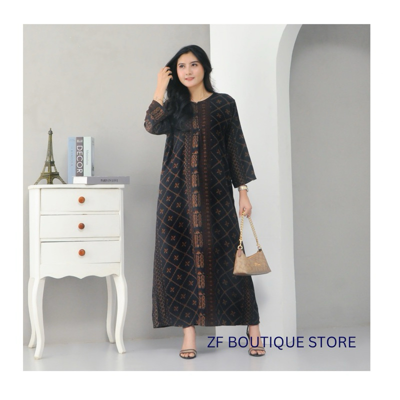 DASTER RAYON GAMIS LENGAN PANJANG 3/4 BUSUI RESLETING DEPAN TANGAN PANJANG WANITA JUMBO REMAJA DEWAS