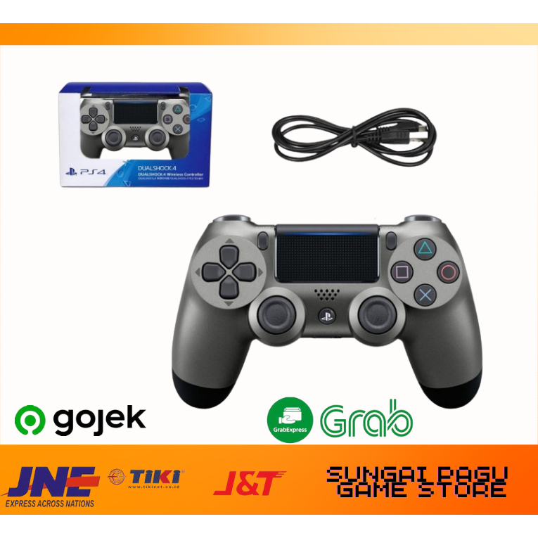 Stik PS4 Original Pabrik- Stick PC Gaming- dual shock 4 PS4 varian warna STEEL BLACK