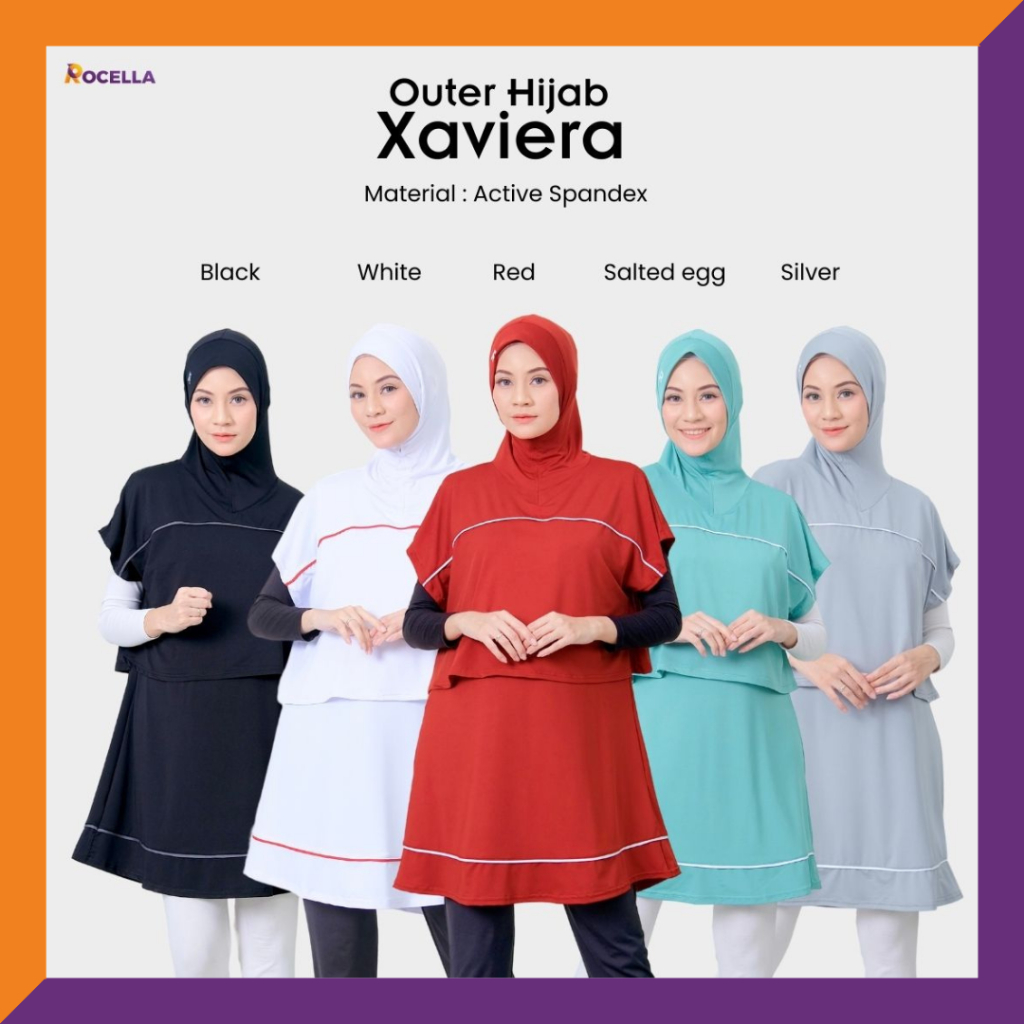 Rocella Sports - Outer Hijab "Xaviera" - Outfit Olahraga Muslimah