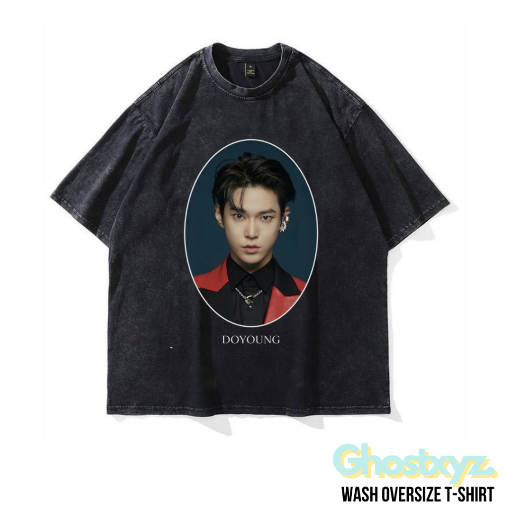 Ghostxyz T-Shirt Doyoung Wash Oversize Vintage Tee Baju Kaos