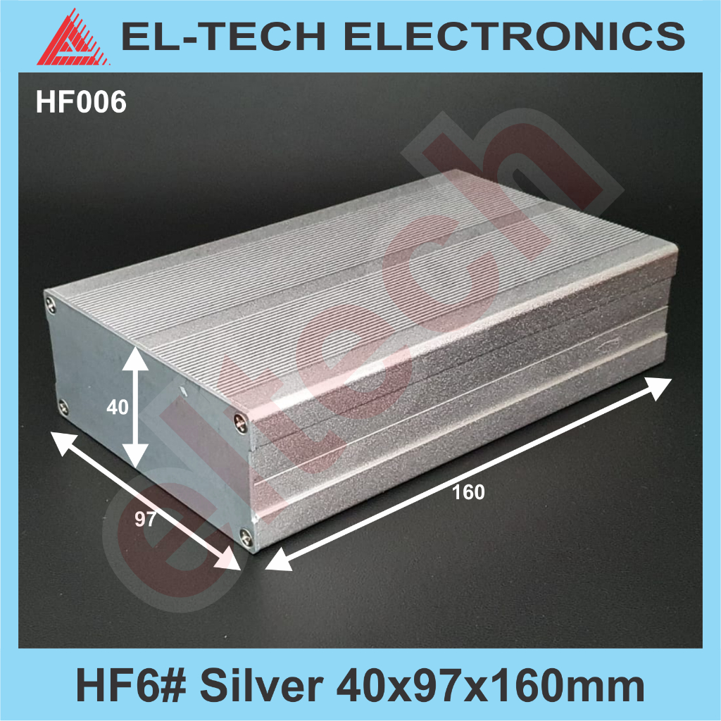 HF6# Silver 40x97x160mm Box Boks Kotak Case Casing Aluminium Alumunium Al Metal Rush Free Anti Karat