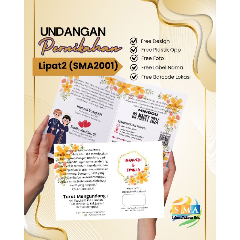 Wedding invitation custom foto undangan pernikahan jawa