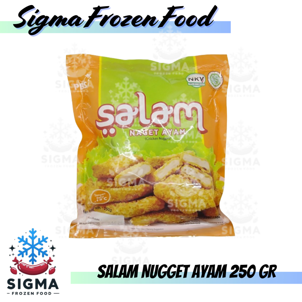 

NUGGET AYAM / CHICKEN NUGGET SALAM 250GR (1 DUS ISI 20PCS)