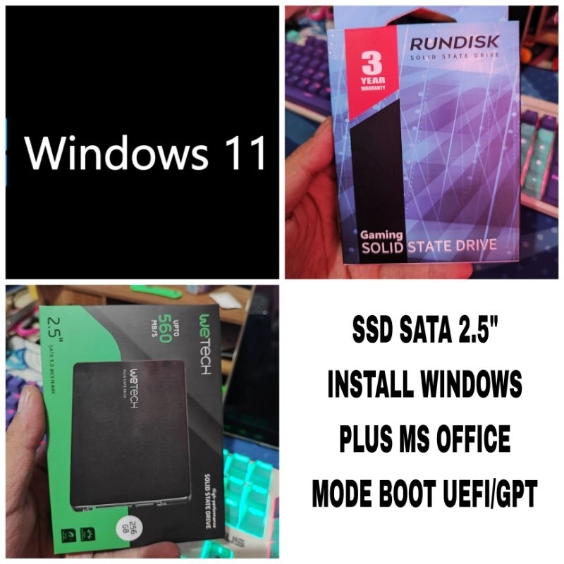 SSD SATA 2.5" 128GB 256GB 512GB WINDOWS 10/11 Plus Office