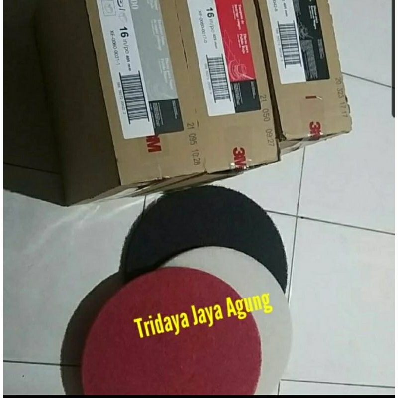 Buffing pad 3M 16 inch / pad poles 16" putih