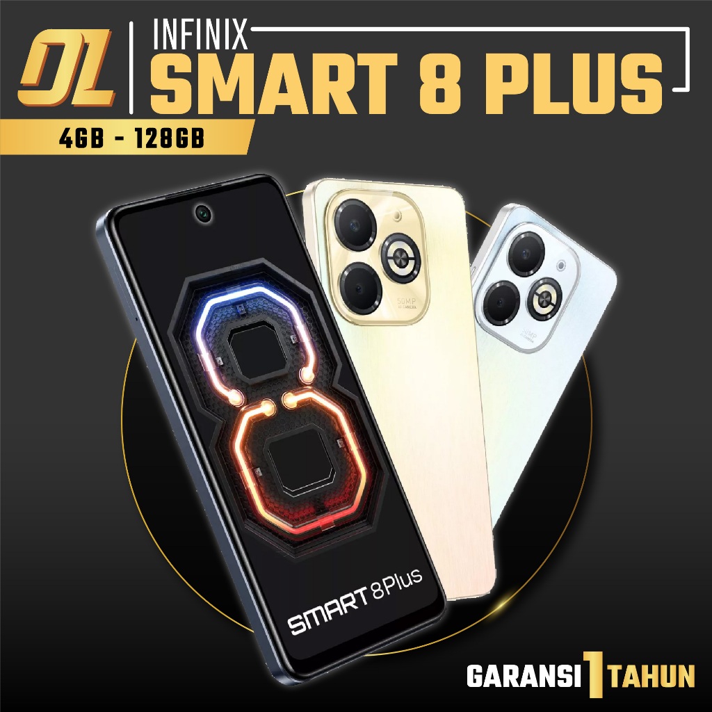 Infinix Smart 8 Plus 4/128 GB RAM 4 ROM 128 GB Smart 8+ Handphone Smartphone Android Original