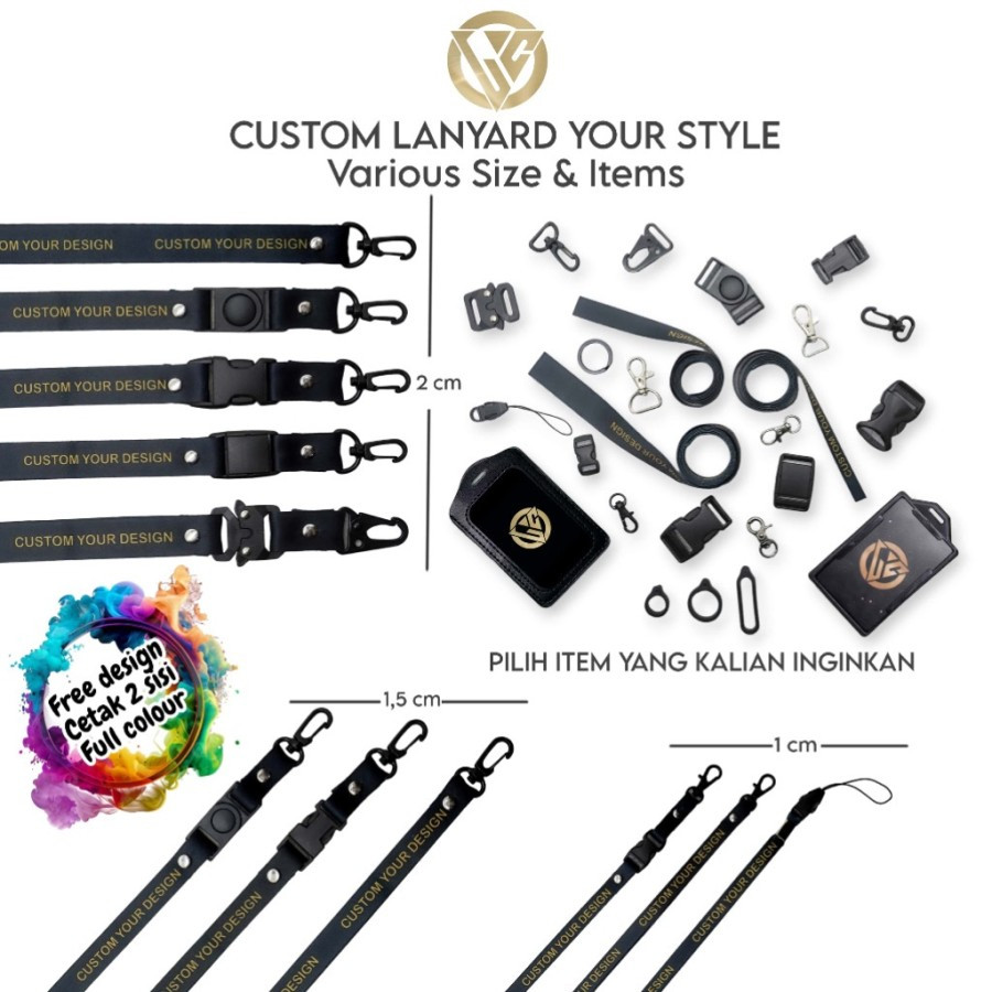 

Lanyard Craft Custom Nama Batik V2 Gantungan Holder ID Card