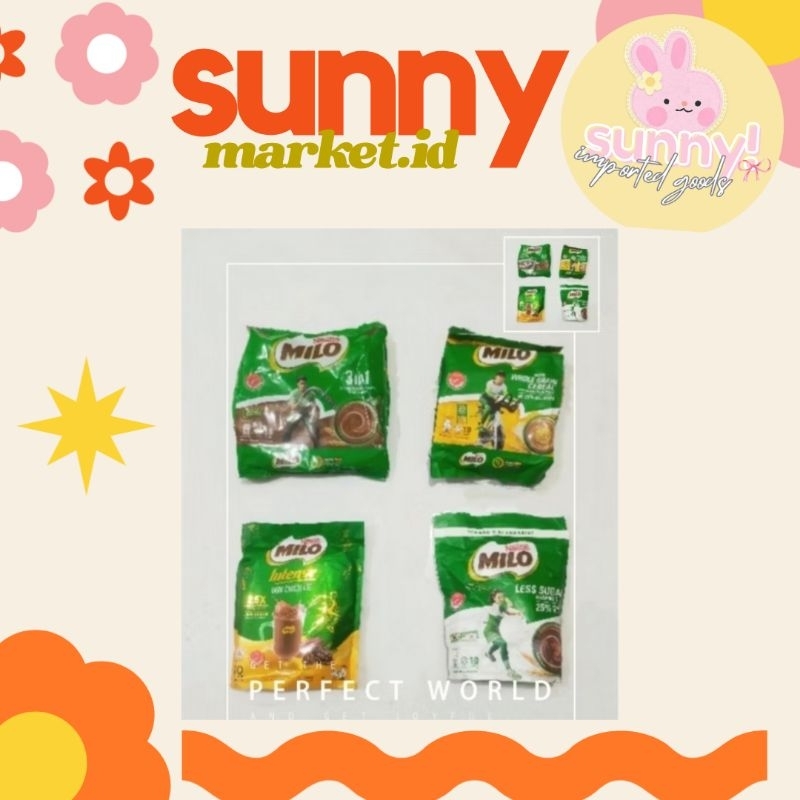 

SUNNYMARKET - MILO WHOLE GRAIN CEREAL MILO LESS SUGAR 25% MILO 3IN1 ACTIVE GO ACTIV GO MILO IMPORT MALAYSIA