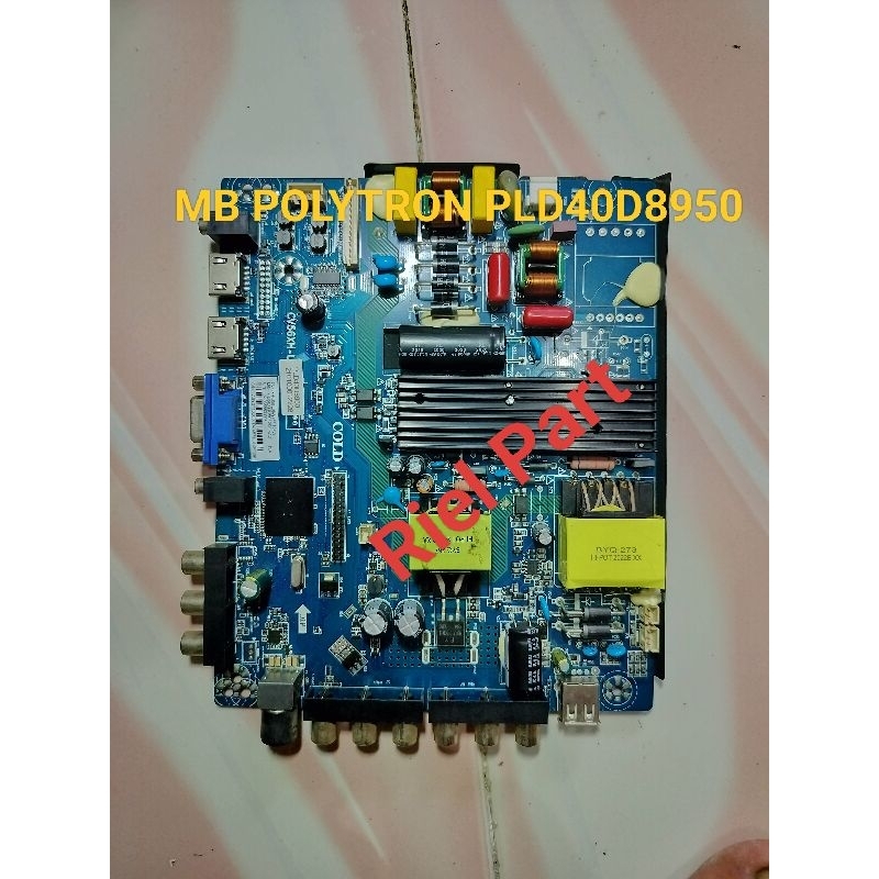 MB - MAINBOARD - MOBO - MODULE - MOTHERBOARD - MESIN TV LED POLYTRON PLD40D8950 - PLD 40D8950