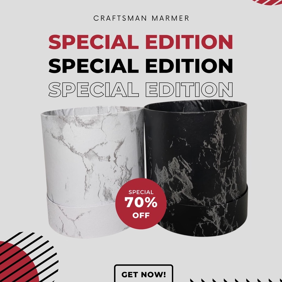 

PROMO SUPER Box kado buket balon bunga bloom box gift box special marmer edition