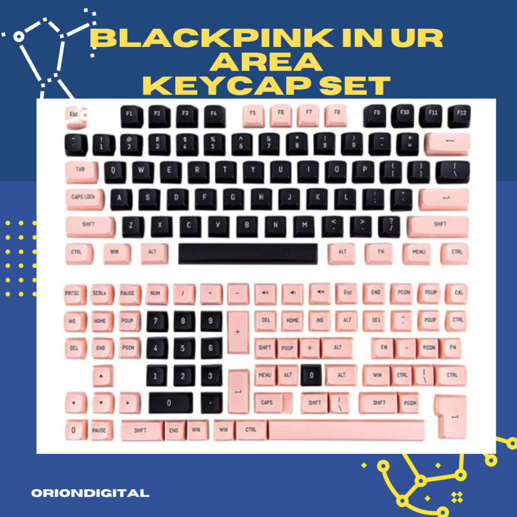 GMK Blink Clone Black Pink PBT Keycap Keycaps CSA Cherry Profile