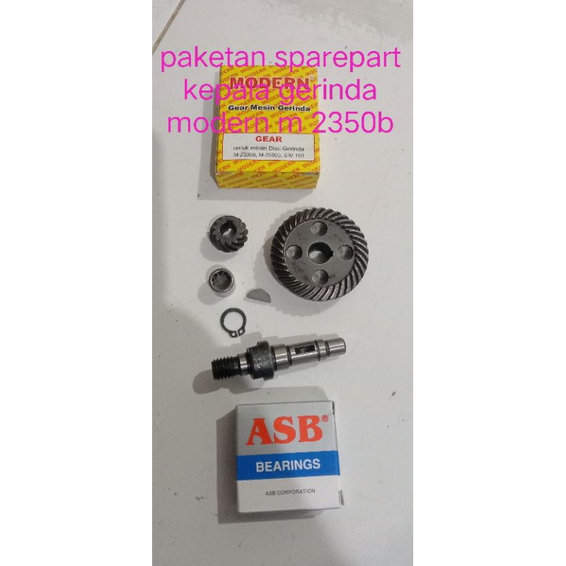 sepaket sparepart kepala gerinda modern m 2350b