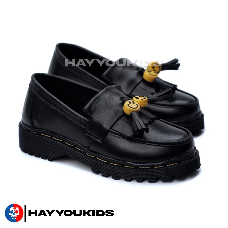 HAYYOUKIDS - SMILE Sepatu Anak Docmart Lofers Slip On Anak Laki-Laki Perempuan Sepatu Docmart Kids
