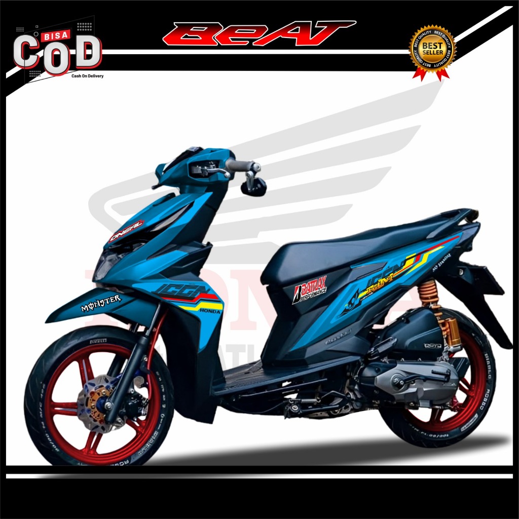 STRIPING STIKER LIST VARIASI MODIFIKASI MOTOR BEAT FI