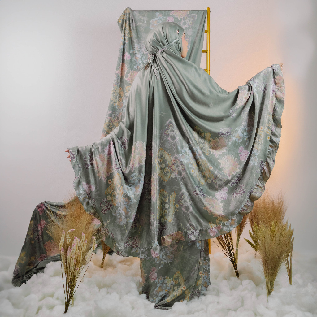 VESELKA Antara Series Mukena Dewasa Jumbo Prayer Set Sajadah Traveling Silky Mahar Seserahan