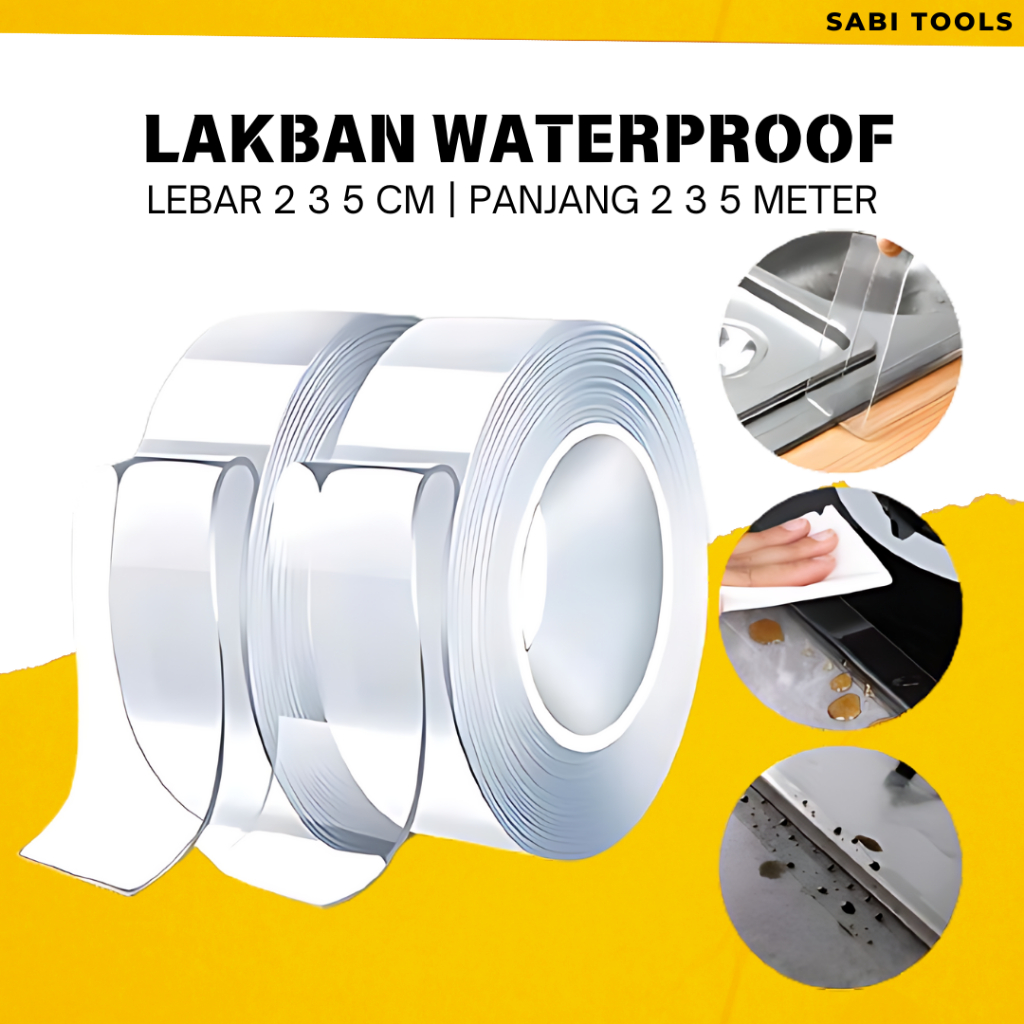 

Lakban Waterproof Anti Bocor Bak Cuci Dapur Kitchen Sink Seal 2 3 5 Meter Lebar 2 3 5 CM