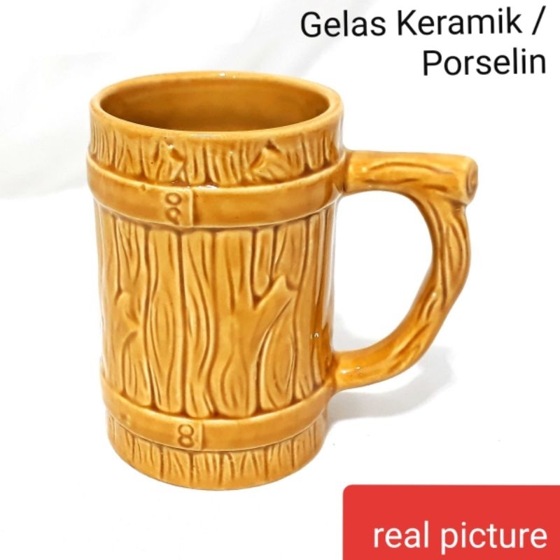 gelas keramik motif kayu | gelas porcelin motif kayu | gelas kayu | gelas aesthetic | gelas konten |
