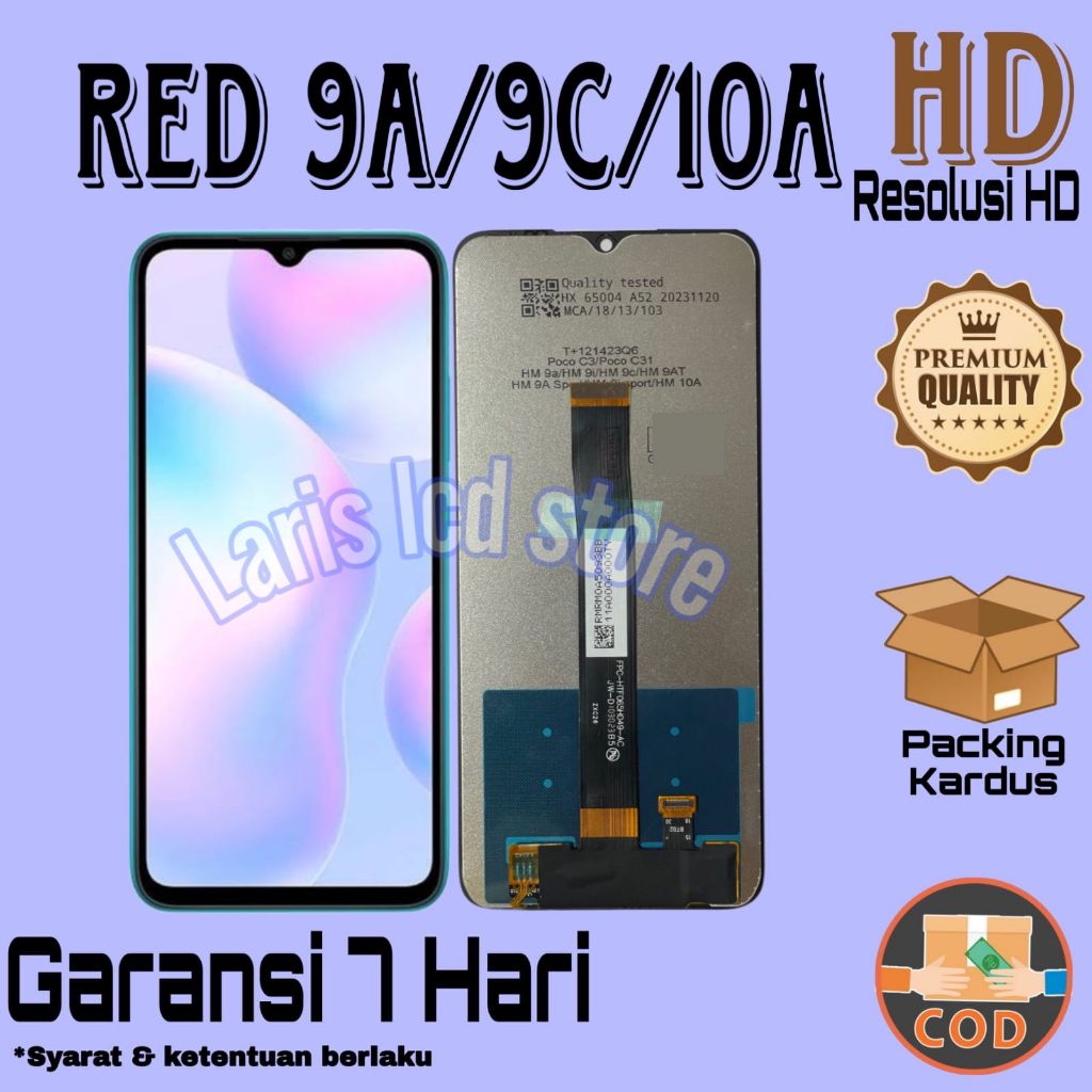 Lcd Touchscreen Xiaomi Redmi 9A / Redmi 9C / Redmi 10A / Lcd Redmi 9A / Redmi 9C Fullset
