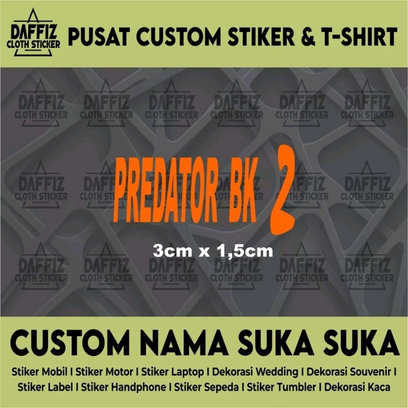 STIKER CUTTING PREDATOR BK2