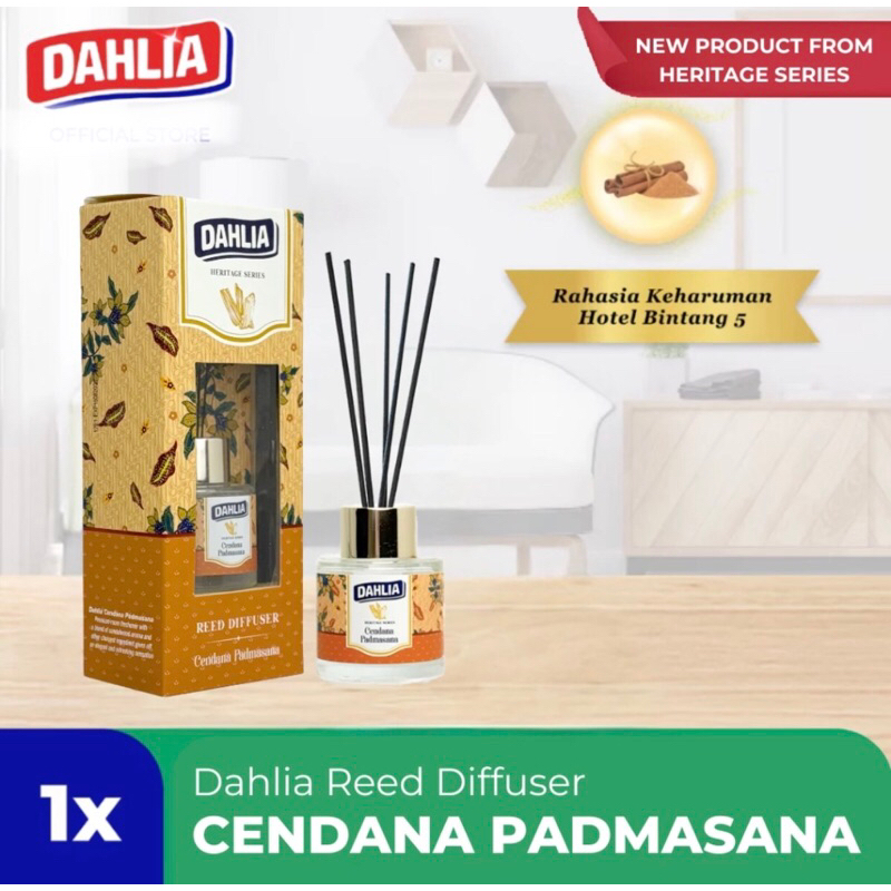 Dahlia Reed Diffuser Cendana Padmasana ( New Product From Dahlia Heritage Series ) Dahlia Pengharum 