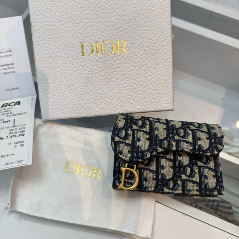 Christian Dior Saddle Card Wallet NBU Canvas