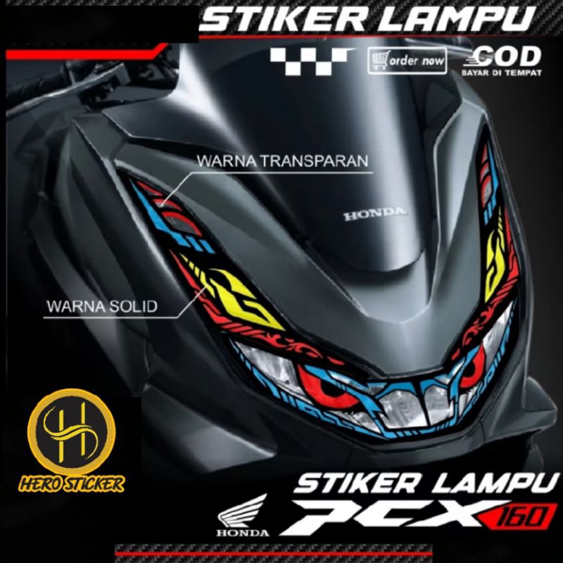 Sticker Stiker Lampu Pcx 160 | Stiker Variasi Lampu honda Pcx 160 | Stiker Lampu Variasi Motor Pcx 1