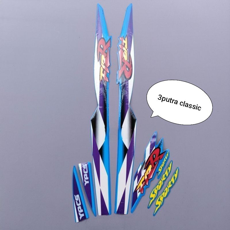 striping list polet sticker yamaha fizr tahun 1998 warna biru