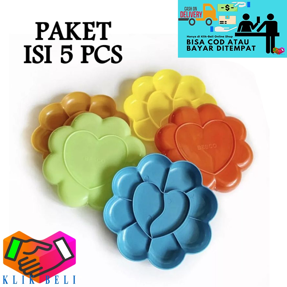 

(PAKET ISI 5 PCS) Palet Cat Air Piring Motif Bunga Sakura Palette Lukis Acrylic Murah