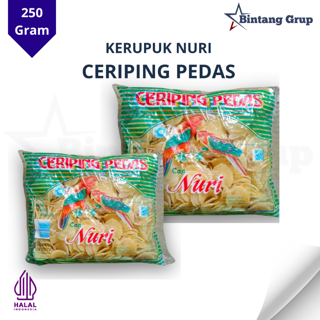 

Kerupuk Ceriping Pedas Cap Nuri