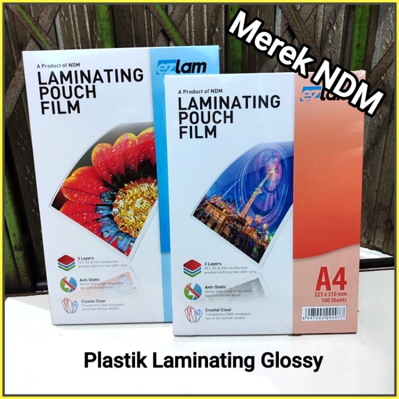 

20 Lembar Plastik Laminating A4 / F4 ( Merek NDM )
