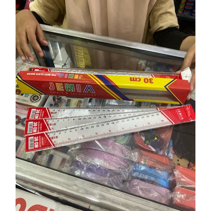 

HEMAT Garisan Plastik Penggaris Jenia 3 cm 12 Pcs Original