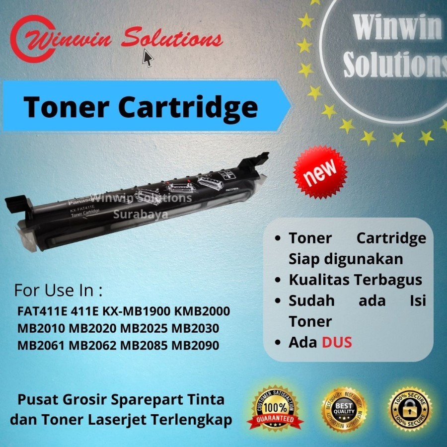 Toner Cartridge PANASONIC KX MB1900 KX MB2010 KX FAT411E 411E KX MB2000 KX MB2020 KX MB2025 KX MB203