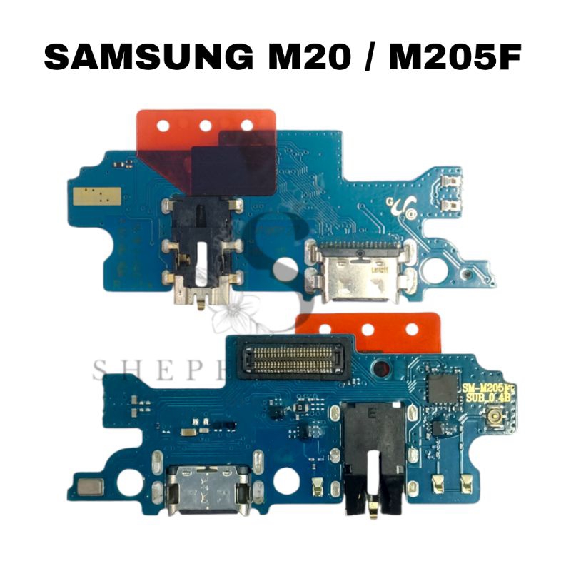 PAPAN CAS SAMSUNG M20 M205F  KONEKTOR CHARGER MIC HF ORI + IC