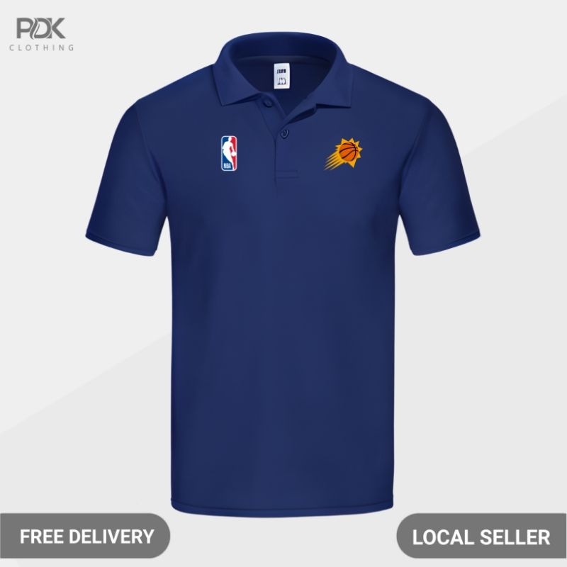 Polo shirt Pria Baju Kaos Kerah Basketball NBA Phoenix Suns