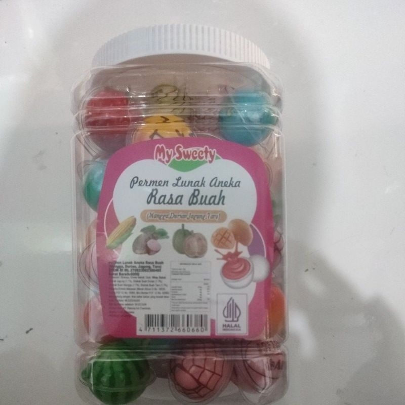 

PERMEN LUNAK VIRAL!MY SWEETY ANEKA RASA BUAH1 TOPLES ISI 50 BIJI