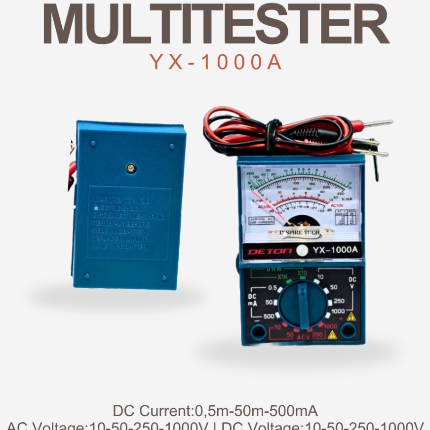 Boom MULTIMETER ANALOG AVO METER VIPER MULTITESTER MANUAL VIPER 1A MULTIMETER ANALOG AVO