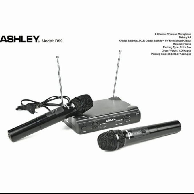 Mic wireless ashley d99 || MICROPHONE ASHLEY D 99 ORIGINAL