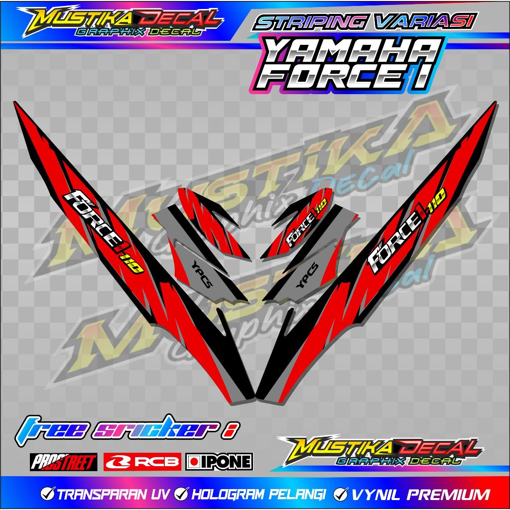 STRIPING VARIASI YAMAHA FORCE ONE / STICKER LIST MOTOR YAMAHA FORCE ONE