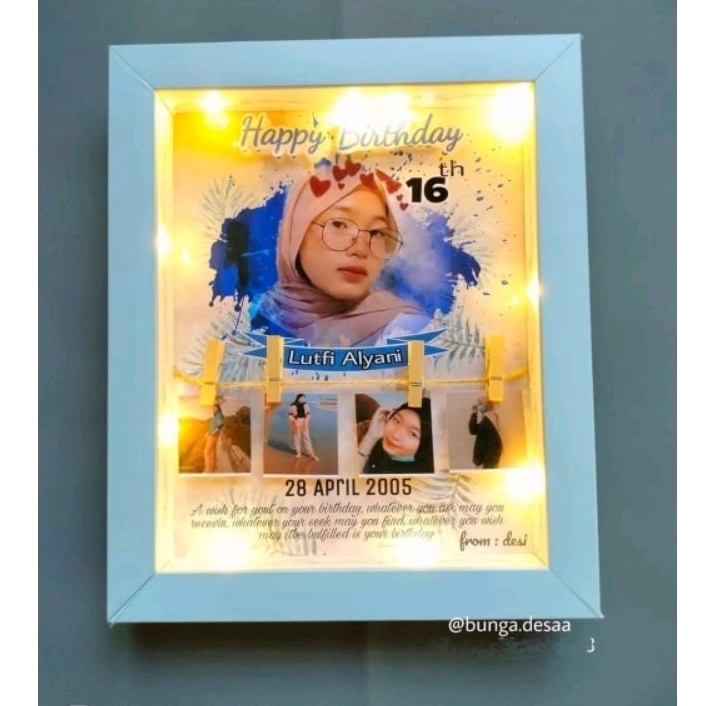 

Bingkai foto 3D LAMPU LED /gift wisuda/ hadiah unik / kado wisuda murah/ FREE BOX + PACKING / kado ulang tahun cewe cowok / kado hari guru / hampers / kado pelepasan sekolah