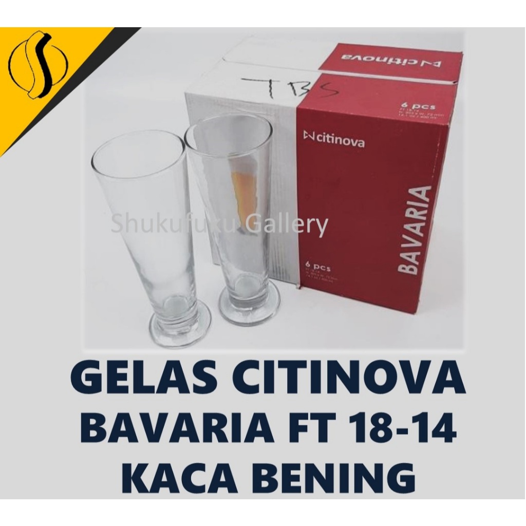 1 SET ISI 6 PCS GELAS CITI NOVA BAVARIA 400ML FT18-14