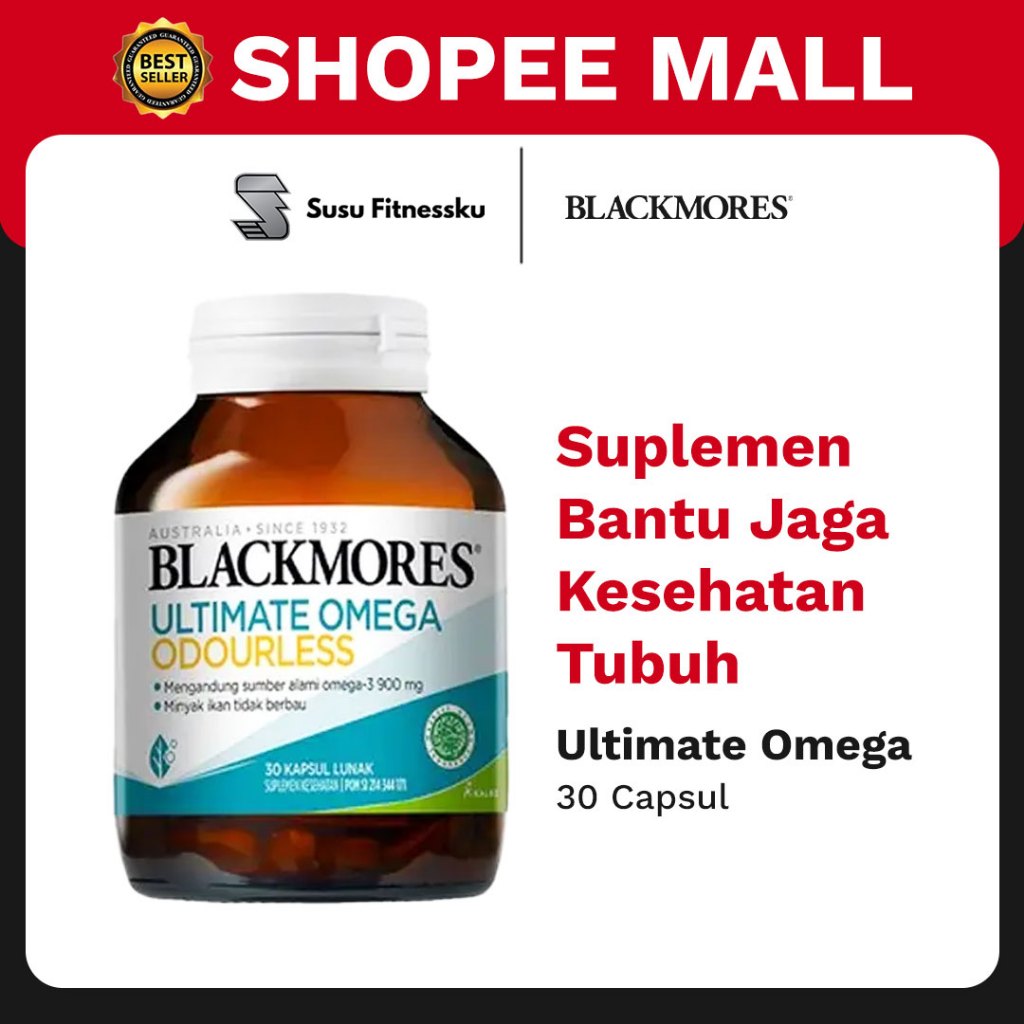 Blackmores Ultimate Omega 30 Capsul - 150 Capsul Omega 3 Fish Oil Tidak Berbau