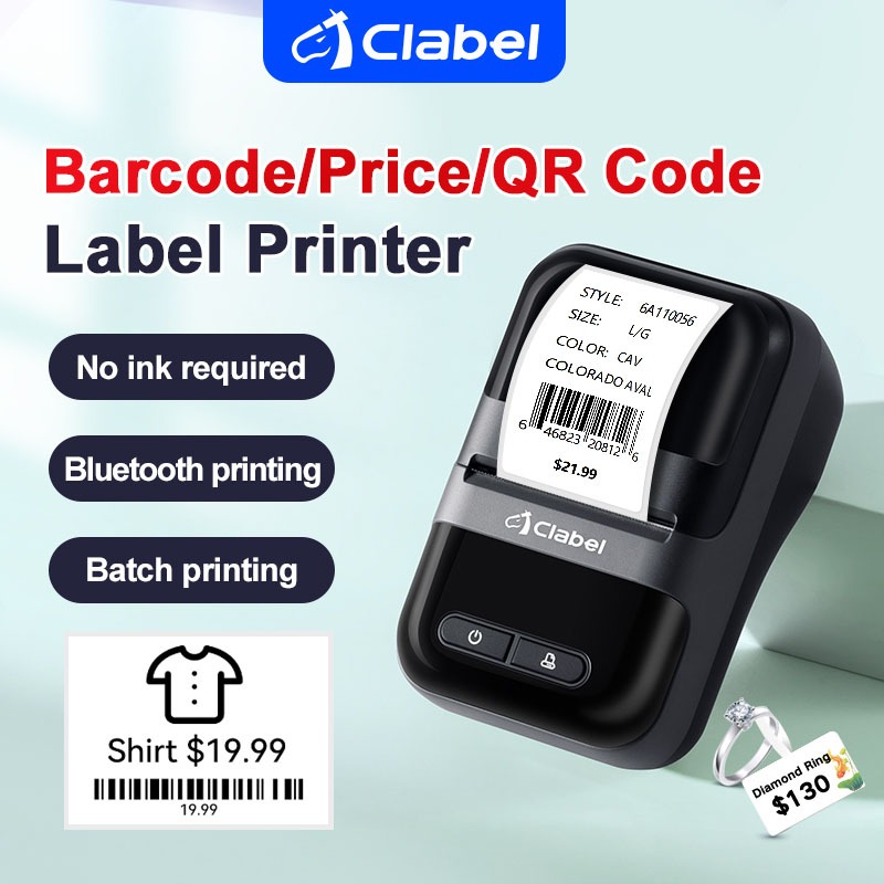 

CLABEL 220B Multifunctional Label Printer Portable Mini Thermal Printer Bluetooth Label Maker