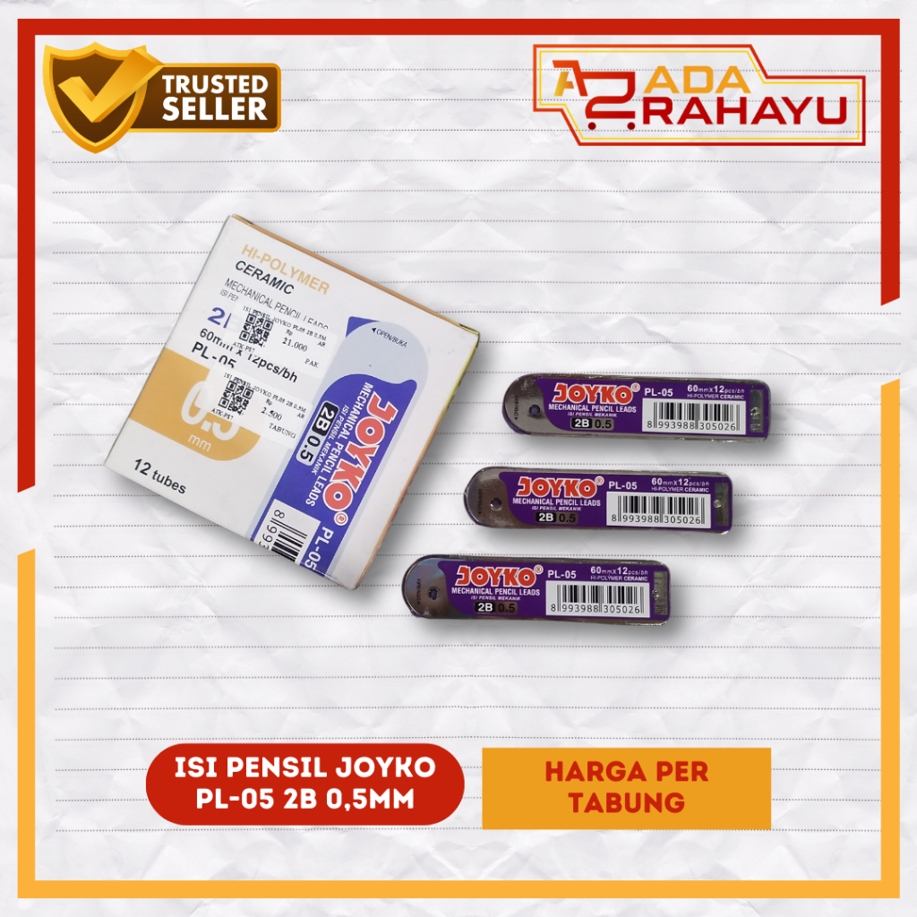 

ISI PENSIL JOYKO PL-05 2B 0,5MM - TABUNG(12PCS)