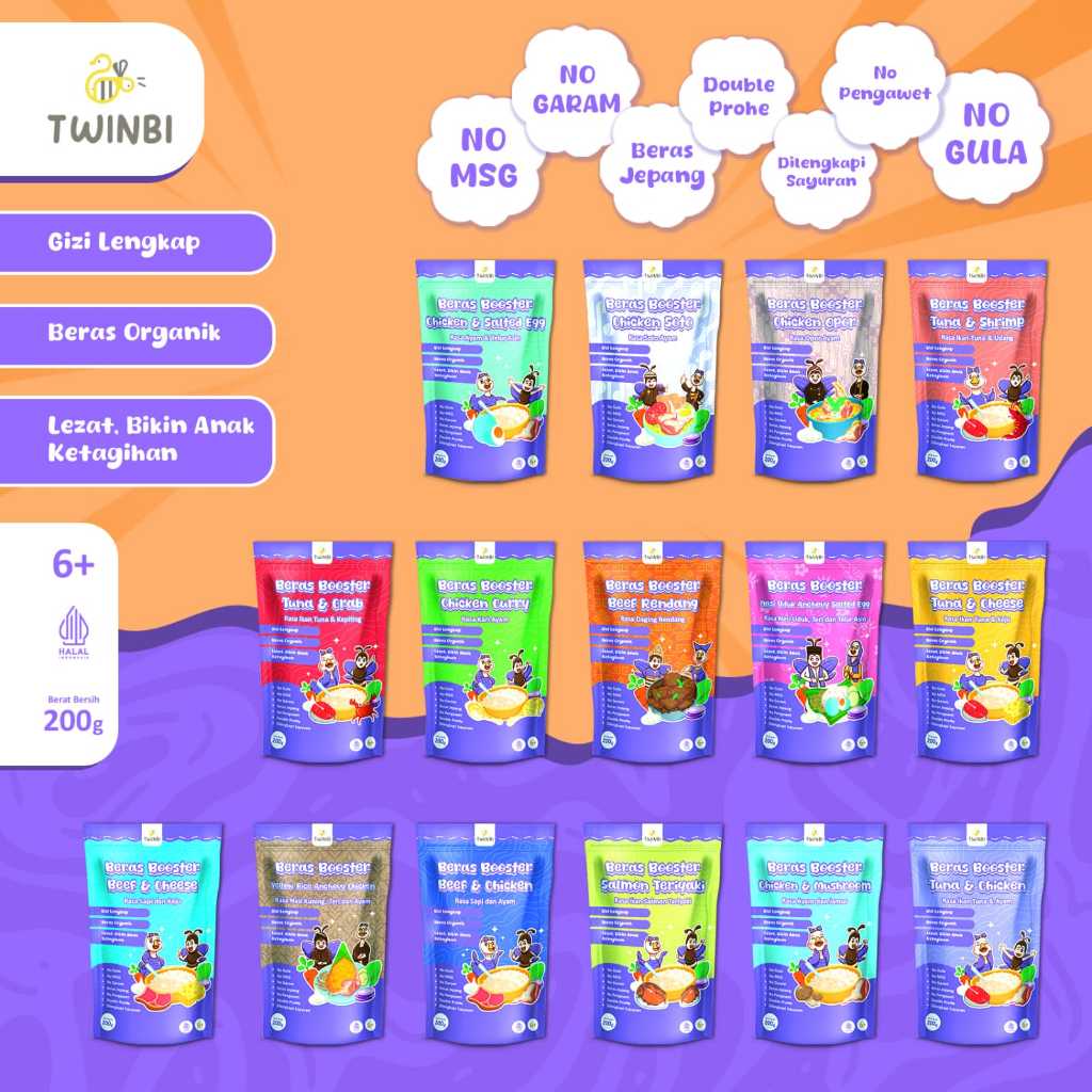 Mpasi Bayi Instan Bb Booster Rice Rasa Nusantara Double Protein - Beras Instant Bb