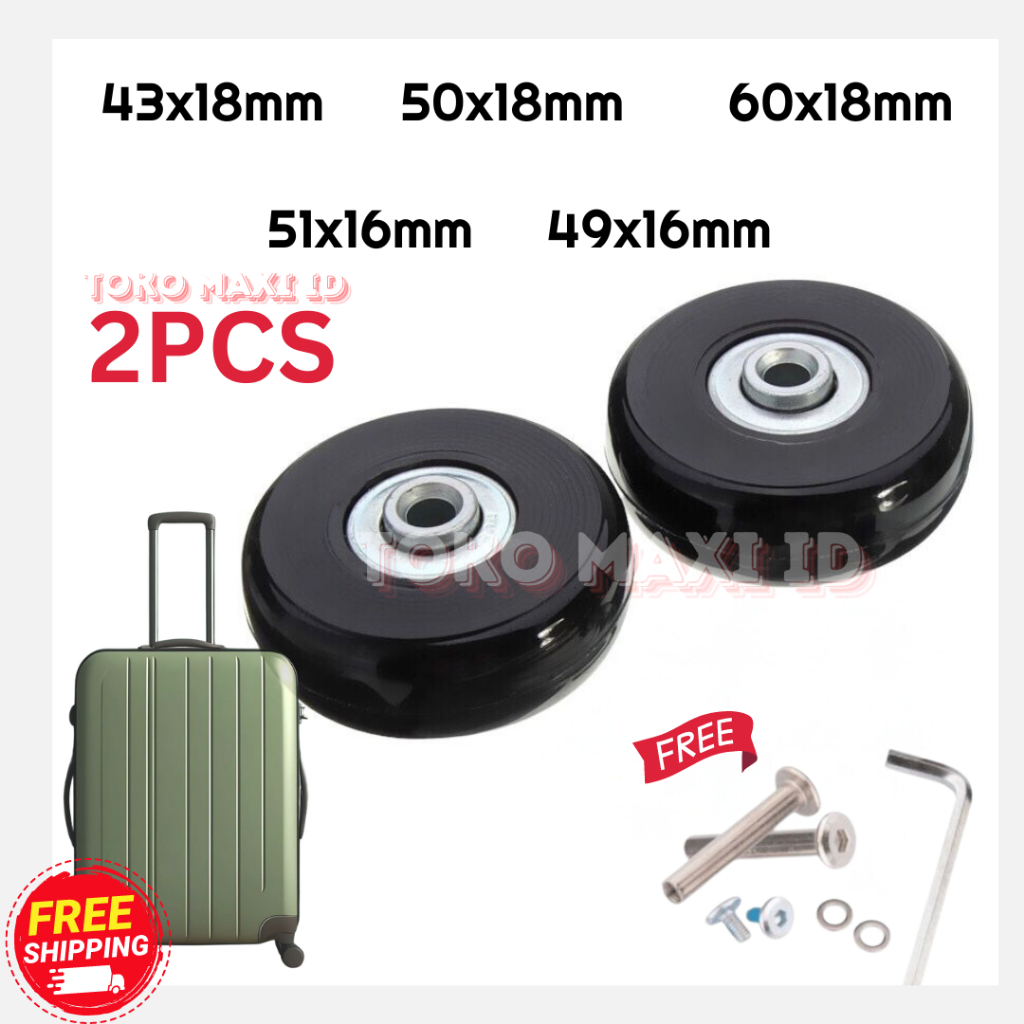 [COD] Pengganti Roda Koper Replacement Luggage Wheel Universal Single