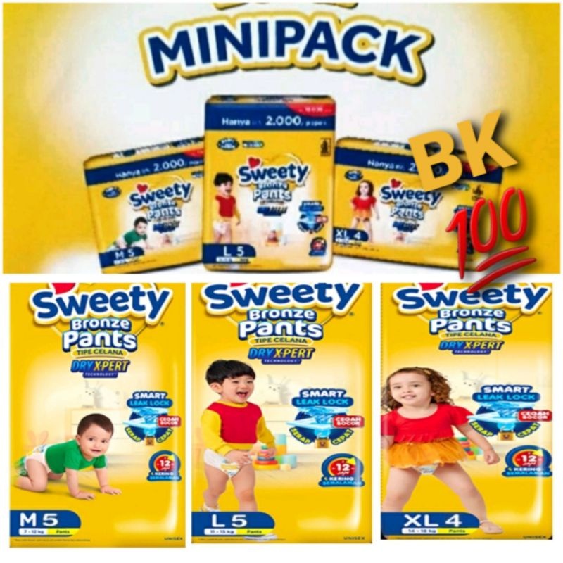 PROMO SWEETY BRONZE MINI PACK XL 4 / L xl Rencengan
